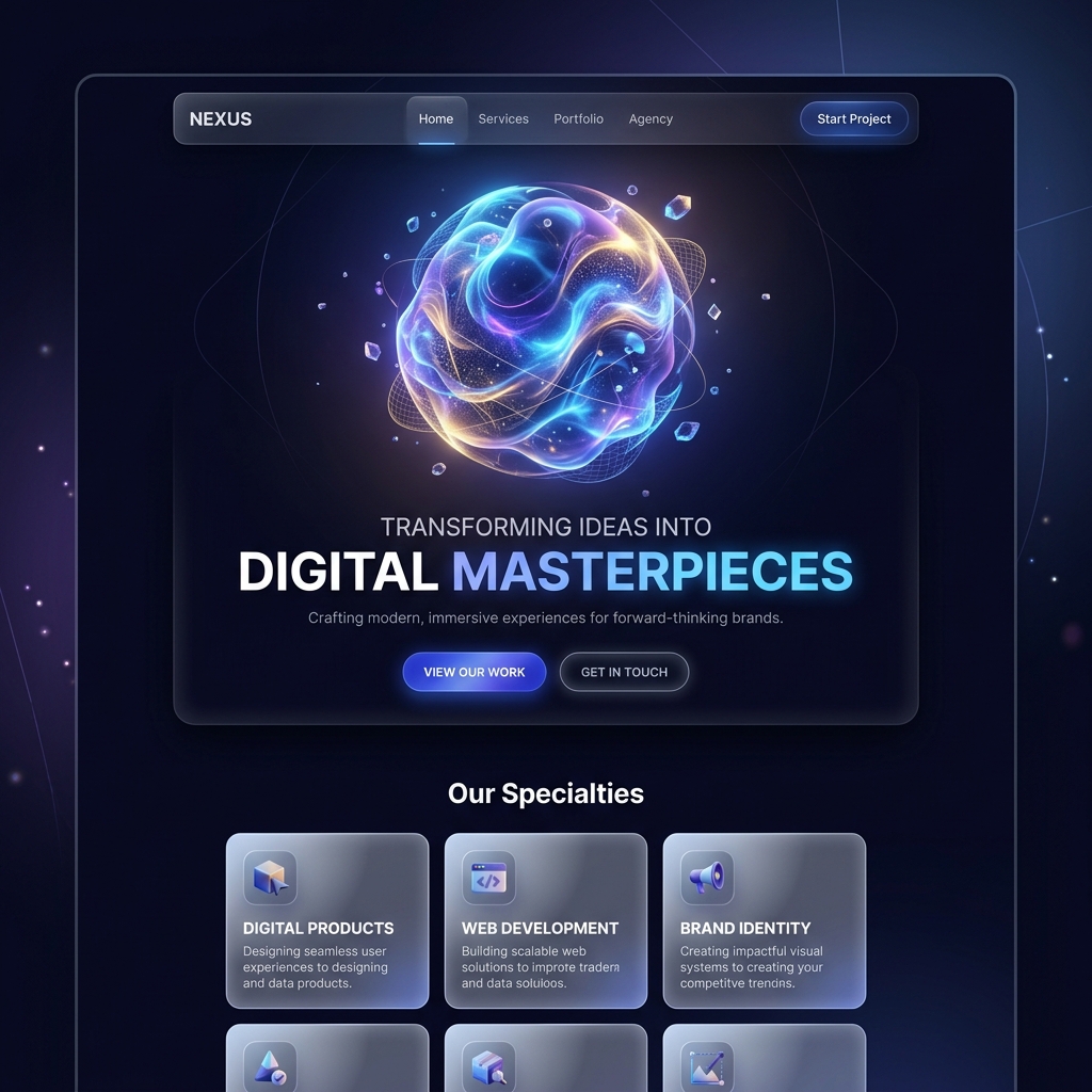 Landing page design with hero section, CTAs, and conversion elements